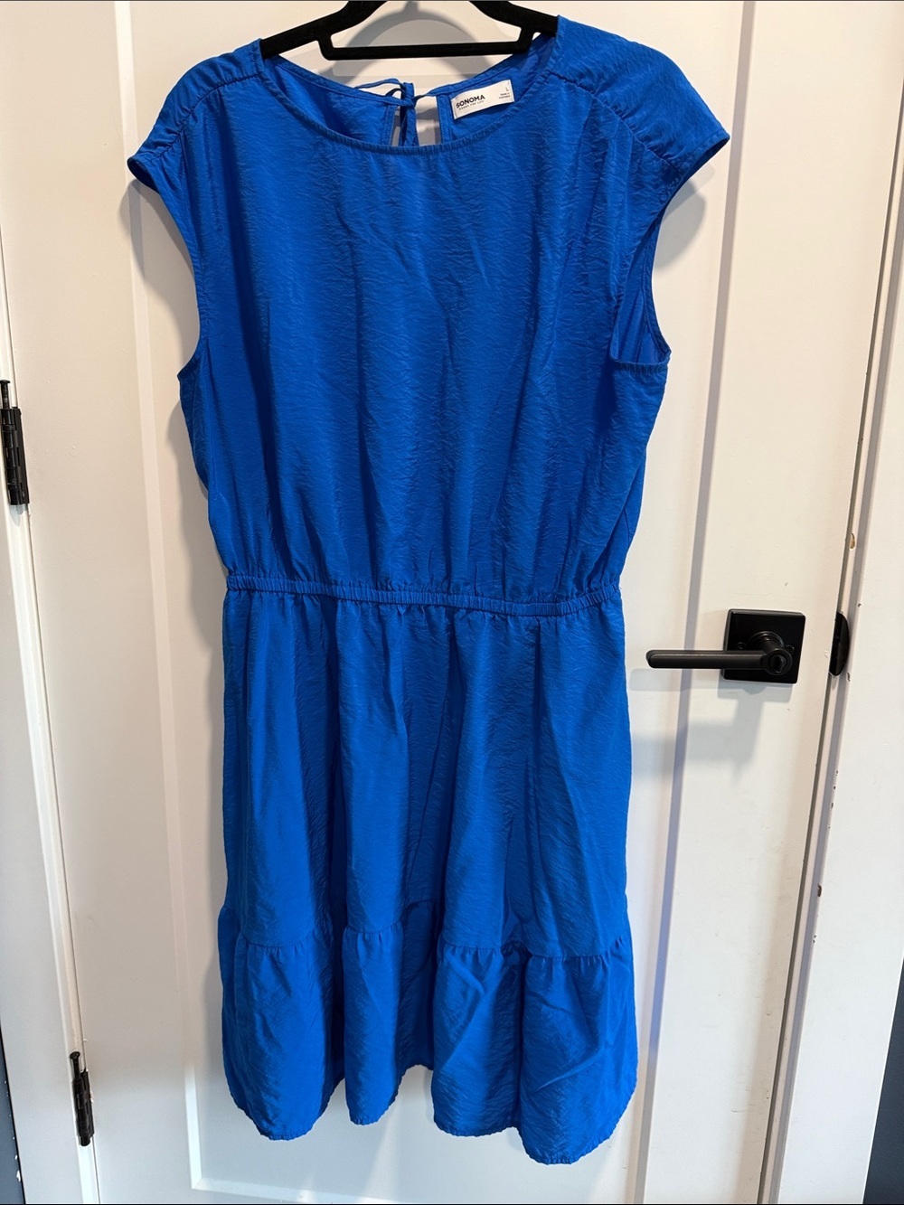 Sonoma Royal Blue Fit and Flare Dress Size Large EUC